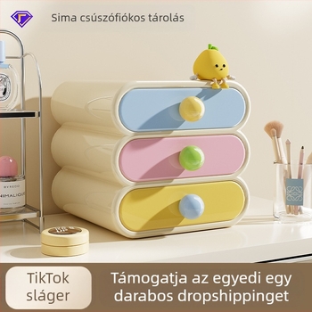 Kozmetikai tárolódoboz az iskolai szezon kezdetére, otthoni csúcskategóriás hálószobai asztali tárolódoboz, kozmetikai tárolóállvány