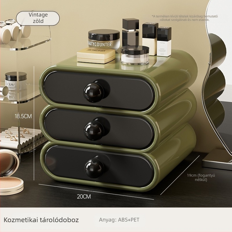 Kozmetikai tárolódoboz az iskolai szezon kezdetére, otthoni csúcskategóriás hálószobai asztali tárolódoboz, kozmetikai tárolóállvány