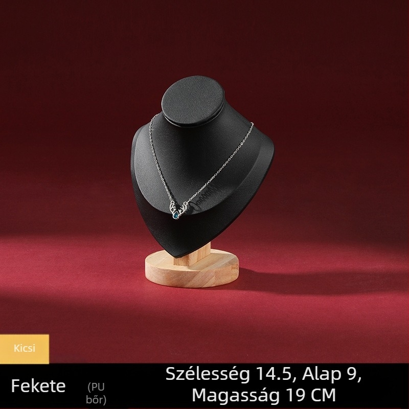 Kiváló minőségű tömörfa portrémodell ékszertartó nyaklánc kijelző pult ékszerkiállító kellékek ékszertartó állvány