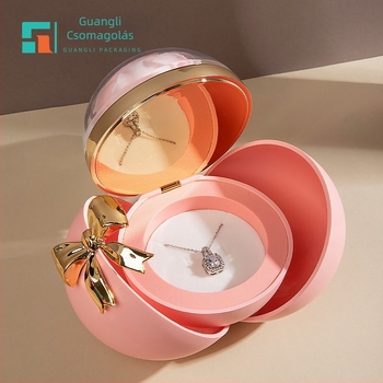 Határokon átnyúló forró gömb alakú masni mágneses ékszer virágdoboz Tanabata Valentin-napi lánykérés gyűrű doboz nyaklánc ékszerdoboz