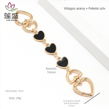 Táska, meghosszabbított láncú mahjong táska, dionyor táska, hónaljpánt, átalakulás, szív, holdlánc, kiegészítők, gyöngylánc, dekoráció