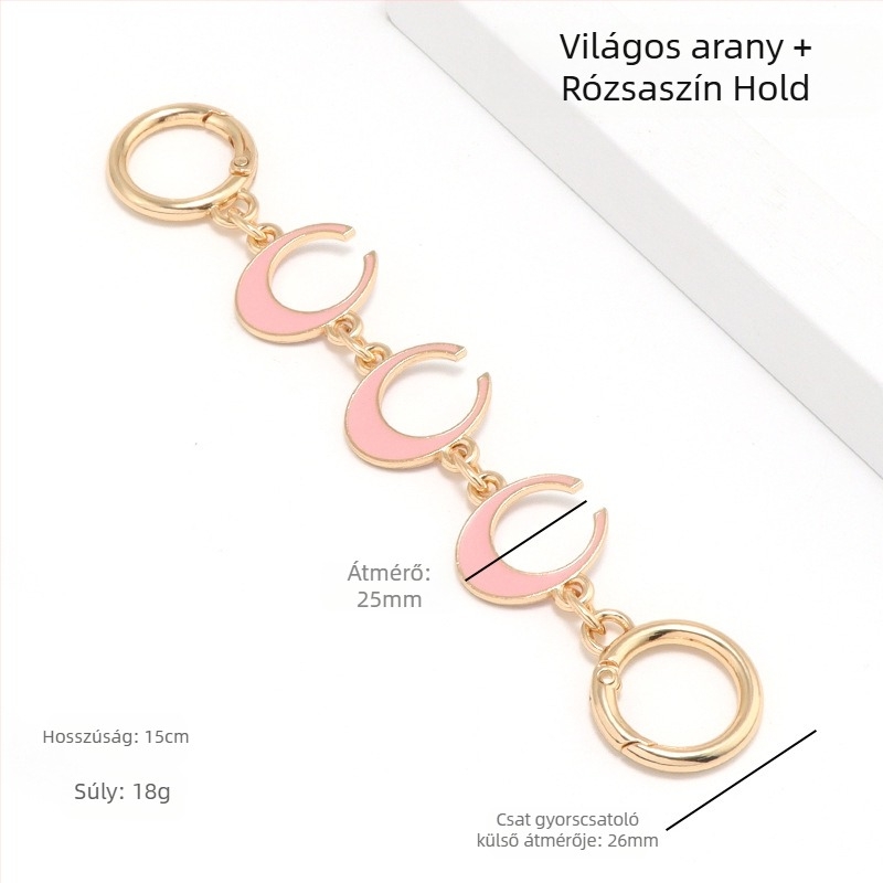 Táska, meghosszabbított láncú mahjong táska, dionyor táska, hónaljpánt, átalakulás, szív, holdlánc, kiegészítők, gyöngylánc, dekoráció