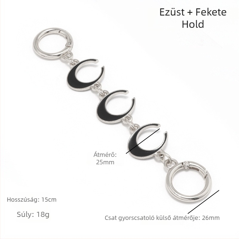 Táska, meghosszabbított láncú mahjong táska, dionyor táska, hónaljpánt, átalakulás, szív, holdlánc, kiegészítők, gyöngylánc, dekoráció