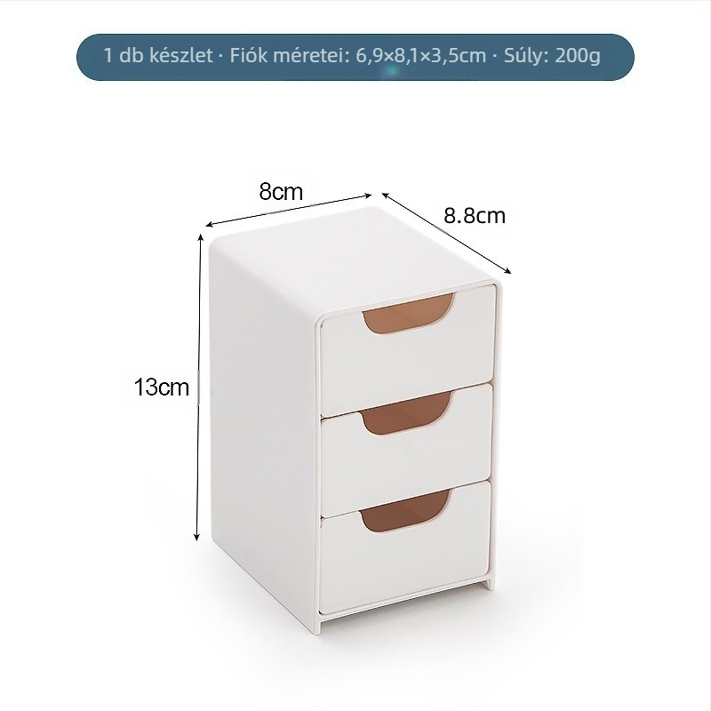 Határokon átnyúló, háromrétegű fiókos tárolódoboz, stílusos, nagy értékű asztali tárolódoboz, ékszerek, kozmetikumok tárolódoboza