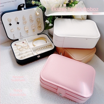 Koreai stílusú Amazon ékszertároló doboz gyűrű fülbevalók európai ékszertároló doboz nagykereskedelmi kétrétegű tároló ékszerdoboz