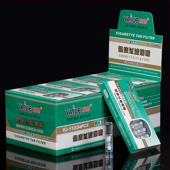 Új Arjue YJ-112 keringtető szűrő, eldobható szűrőgyöngyök, pamut szűrő, háromszoros szűrős egészségügyi cigarettatartó, közvetlen gyári szállítás