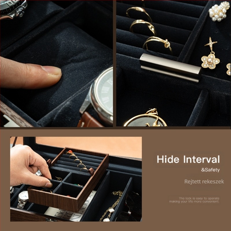 Óratartó doboz, dió mintás sorozat, többpozíciós ékszertároló doboz, óratartó doboz, szemüvegtok, napszemüvegtároló