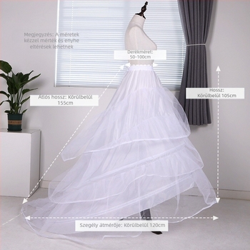 Esküvői ruha szoknya erőszakos, állítható halszálka szoknya esküvői ruha farokszoknya lolita virágos esküvői Carmen szoknya