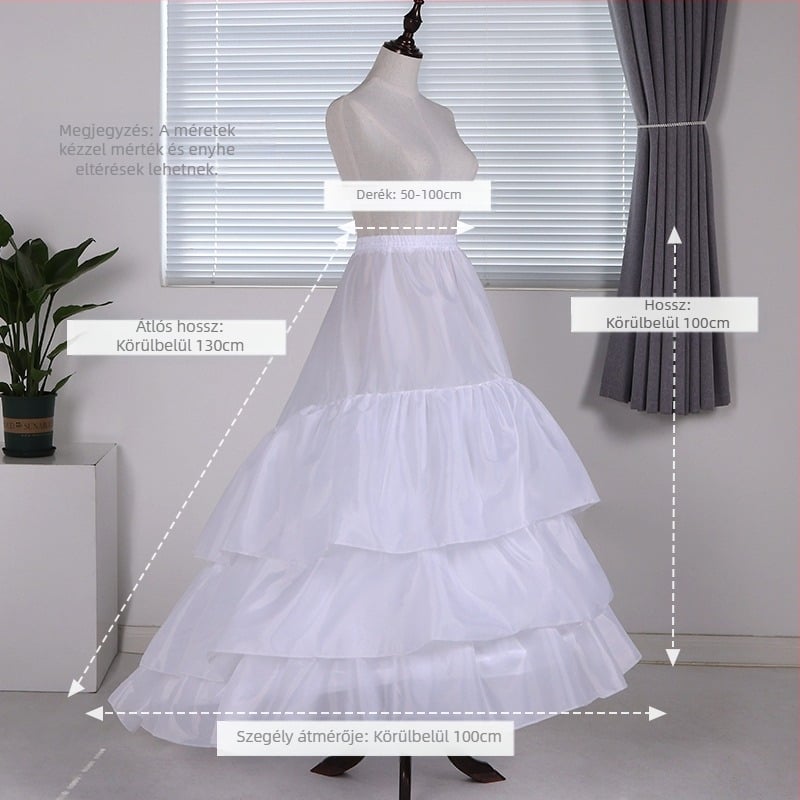 Esküvői ruha szoknya erőszakos, állítható halszálka szoknya esküvői ruha farokszoknya lolita virágos esküvői Carmen szoknya