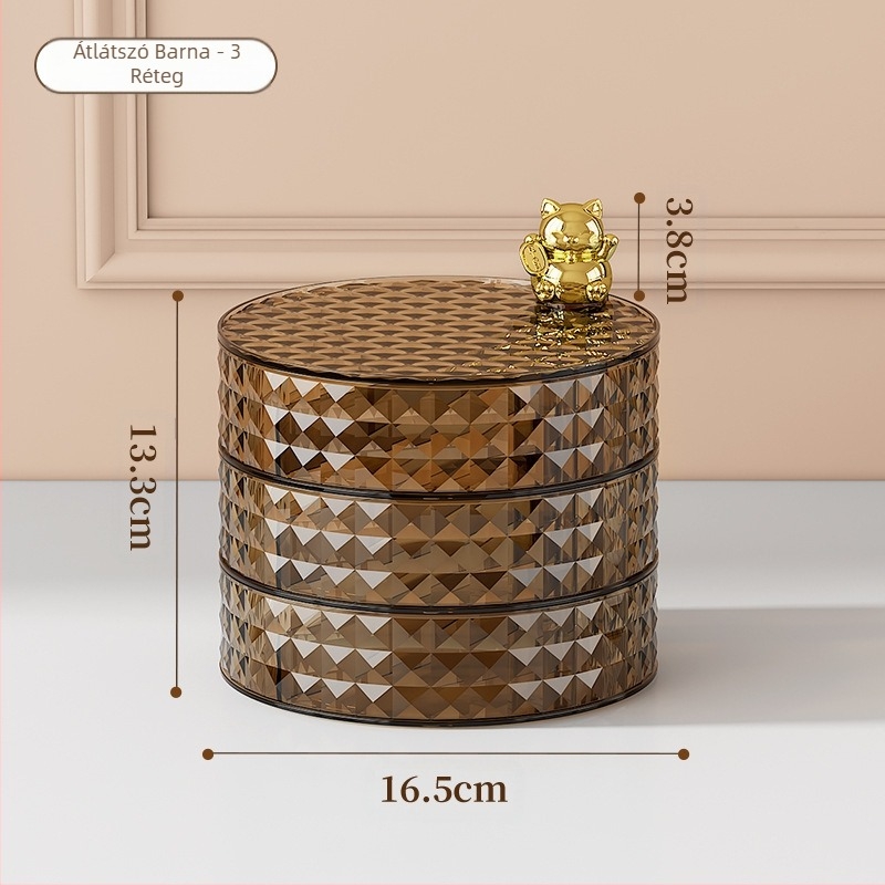 Háztartási nappali dohányzóasztal cukorkás doboz fény luxus csúcskategóriás cukorkás uzsonnás tálca uzsonna tároló dió aszalt gyümölcs doboz