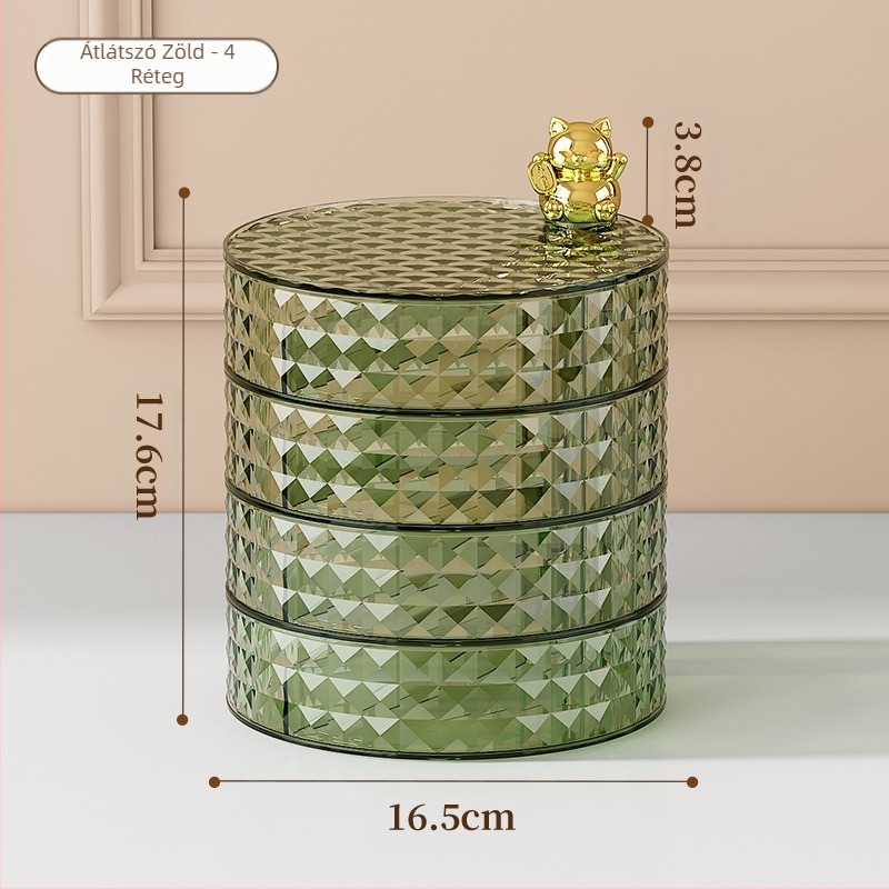 Háztartási nappali dohányzóasztal cukorkás doboz fény luxus csúcskategóriás cukorkás uzsonnás tálca uzsonna tároló dió aszalt gyümölcs doboz