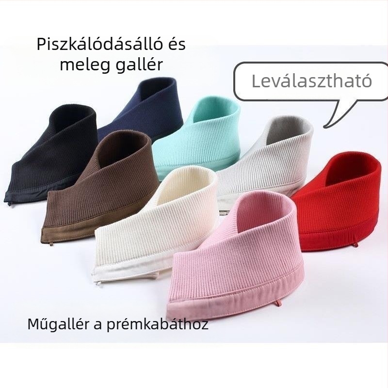 Férfi gyapjúgallérral, egyszínű, férfi mintás pehelykabát, hamisgallérral, szennyeződésmentesítő gallérral, unisex gyapjúgallérral, levehető