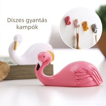 Gyanta Rajzfilm Állat Erős Viszkóz Horog Elefánt Hattyú Flamingo Fali Ajtó Hátsó Jelölés Nélküli Horog