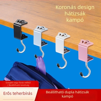 Iskolatáska akasztó, asztali, levehető mobiltáska akasztó, asztali oldalsó táskaakasztó, ütésmentes, erős táskaakasztó