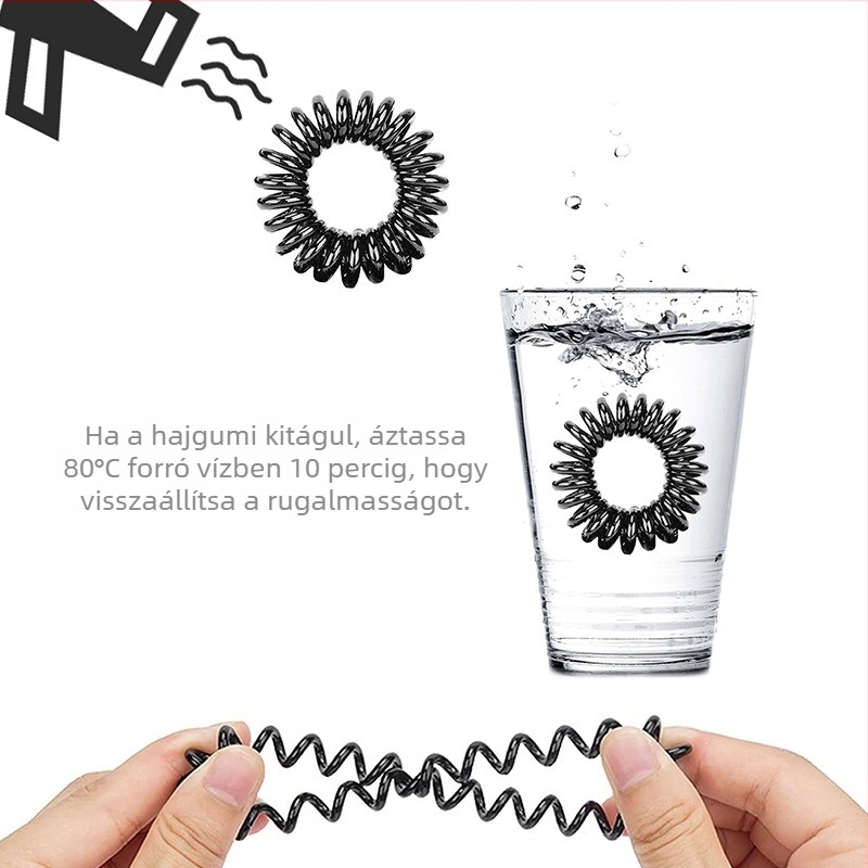 Telefonvonalas hajpánt női nyári magas lófarokba épített hajpánt, magas, rugalmas hajpánt, nem fáj a hajnak, gumiszalaggal megköthető, gömb alakú fejdísz