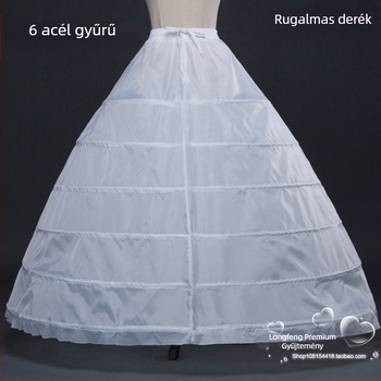 Spot nagykereskedelmi nagyméretű szuper baldachinos menyasszonyi menyasszonyi ruha Performance 6 acélgyűrűs szoknyatartó extra nagy alakú bélés szoknyatartó