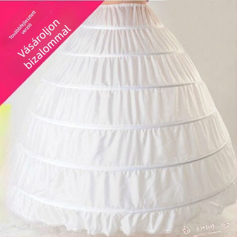 Spot nagykereskedelmi nagyméretű szuper baldachinos menyasszonyi menyasszonyi ruha Performance 6 acélgyűrűs szoknyatartó extra nagy alakú bélés szoknyatartó