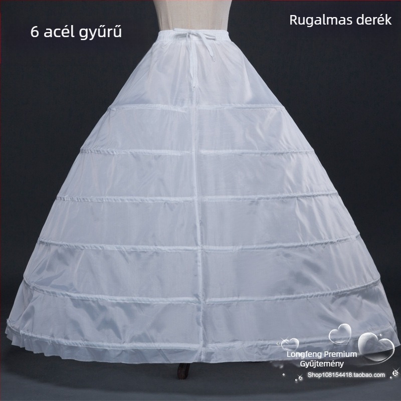 Spot nagykereskedelmi nagyméretű szuper baldachinos menyasszonyi menyasszonyi ruha Performance 6 acélgyűrűs szoknyatartó extra nagy alakú bélés szoknyatartó