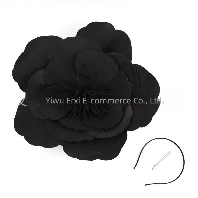 Európai és amerikai divat, eltúlzott virágos menyasszonyi bál fotó, nagy virágos zsoké klub frizura, karika cilinder, karácsonyi fejdíszek, hajkiegészítők