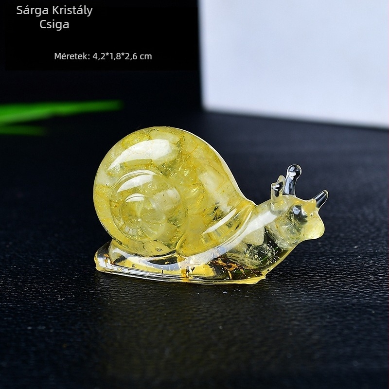 Természetes kristály kavics csiga díszek ragasztócsepegtető kézműves otthoni nappali gyermek íróasztal kreatív dekorációs ajándék