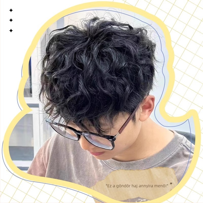 Férfi Paróka Valódi Hajból Overhead Reissue Blokk Szép Hong Kong Stílusú Leslie Roll Atmosphere Férfi Újrakiadás raktáron