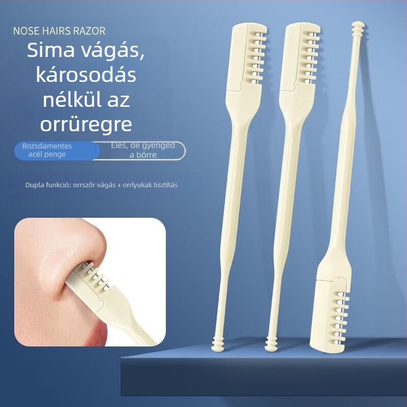 Forgó orrszőrnyíró férfiaknak és nőknek, Speciális borotvaeszköz, Kis olló az orrszőrzet eltávolításához, Orrlyukborotva