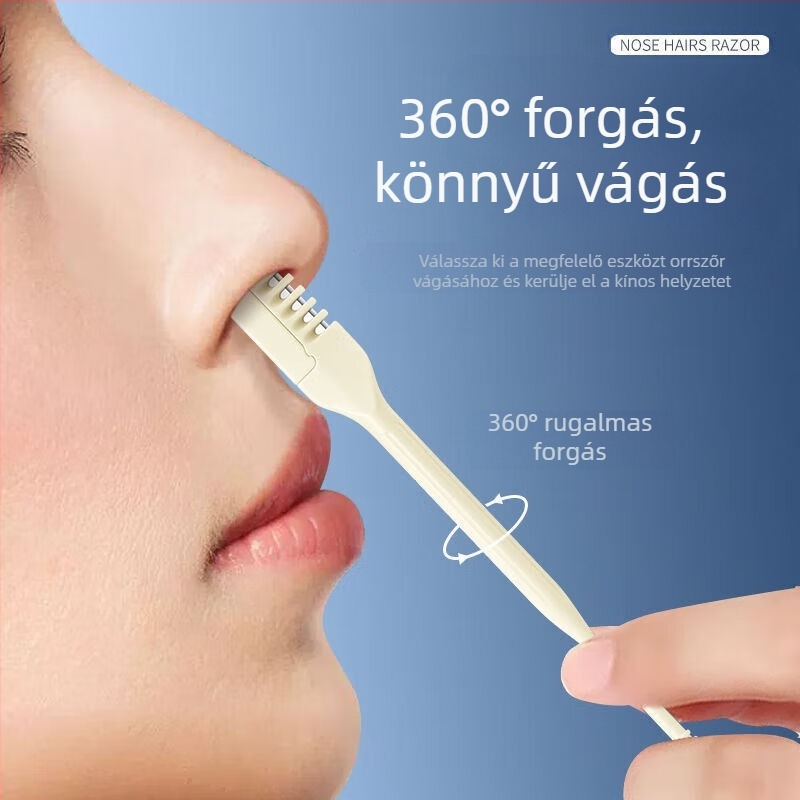Forgó orrszőrnyíró férfiaknak és nőknek, Speciális borotvaeszköz, Kis olló az orrszőrzet eltávolításához, Orrlyukborotva