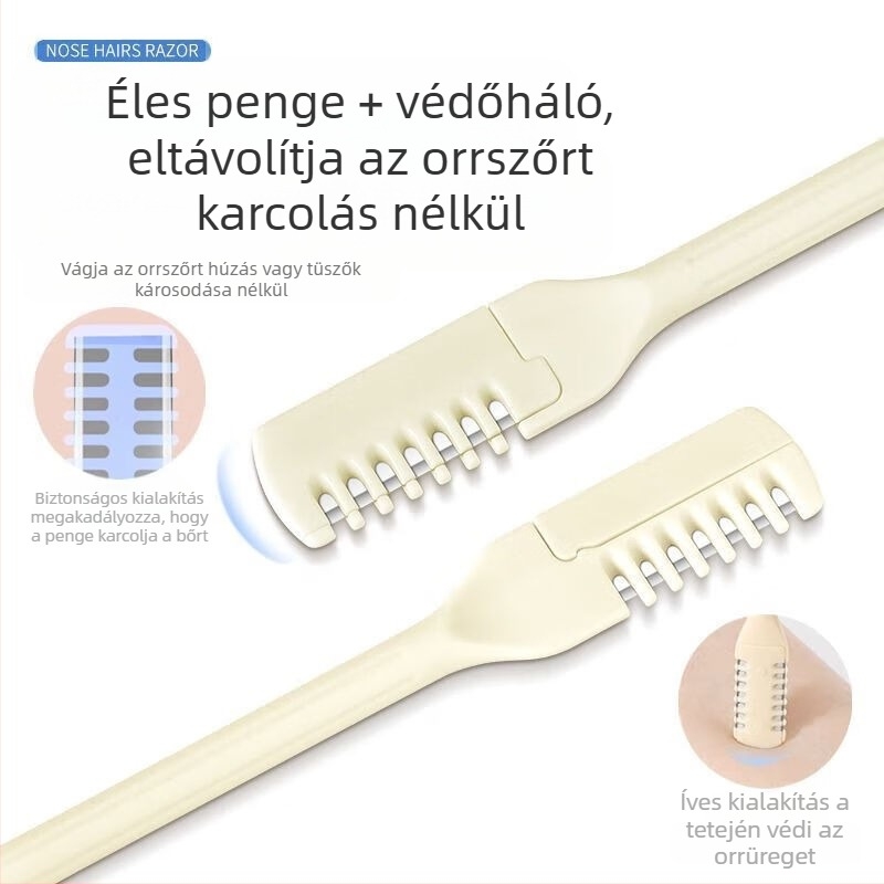 Forgó orrszőrnyíró férfiaknak és nőknek, Speciális borotvaeszköz, Kis olló az orrszőrzet eltávolításához, Orrlyukborotva