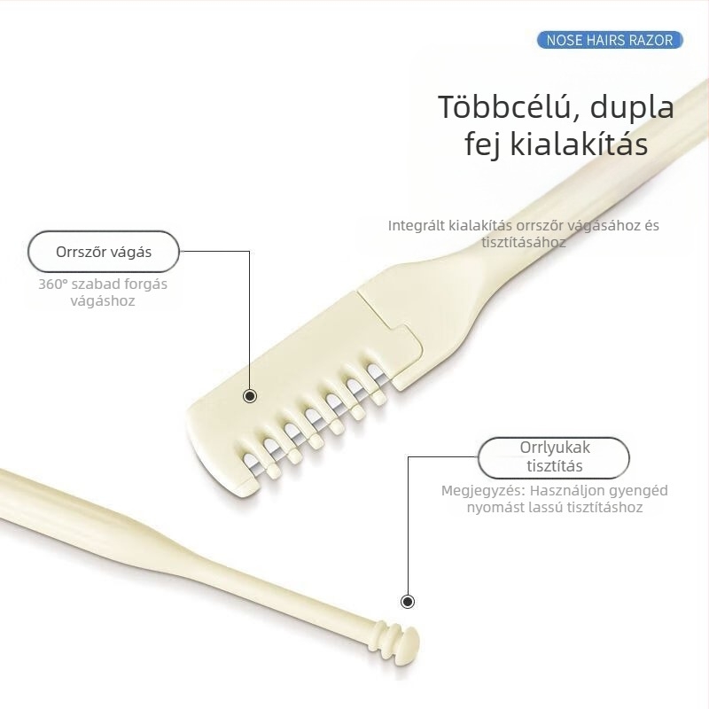 Forgó orrszőrnyíró férfiaknak és nőknek, Speciális borotvaeszköz, Kis olló az orrszőrzet eltávolításához, Orrlyukborotva