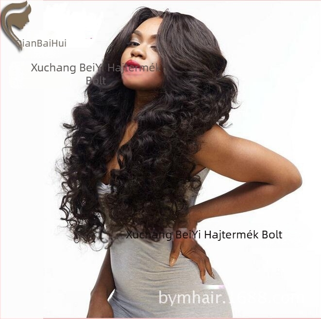 Határokon átnyúló parókák, európai és amerikai parókák, női hosszú göndör haj, magas hőmérsékletű selyem parókák, fejfedők, tengerentúli dropshipping, gyári készlet