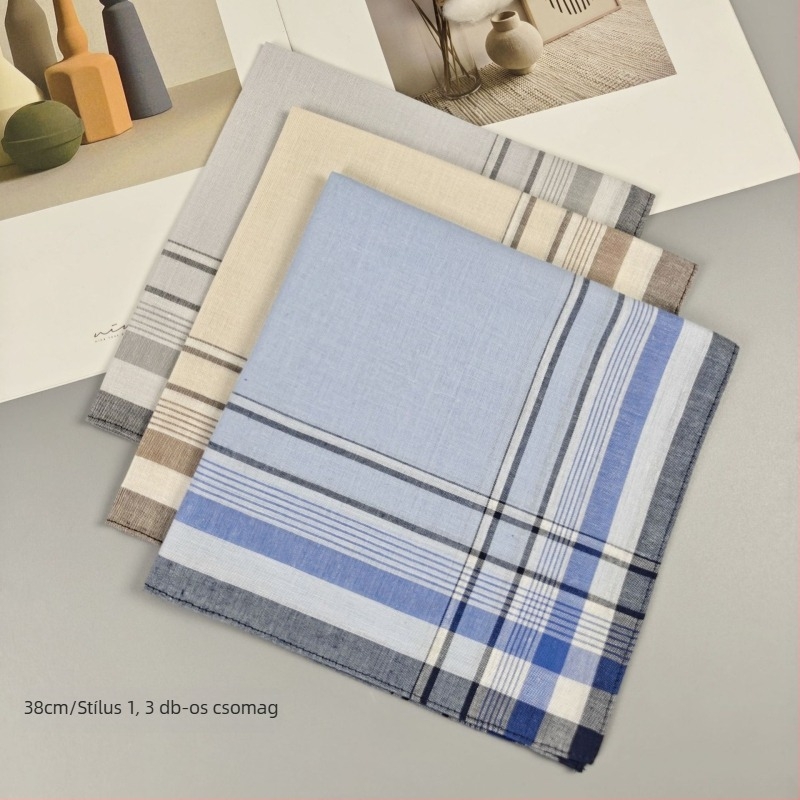 Kereszttükör Legnépszerűbb Tiszta Pamut Zsebkendő, Férfi Zsebkendő, Klasszikus Stílus Időseknek, Régi Zsebkendő