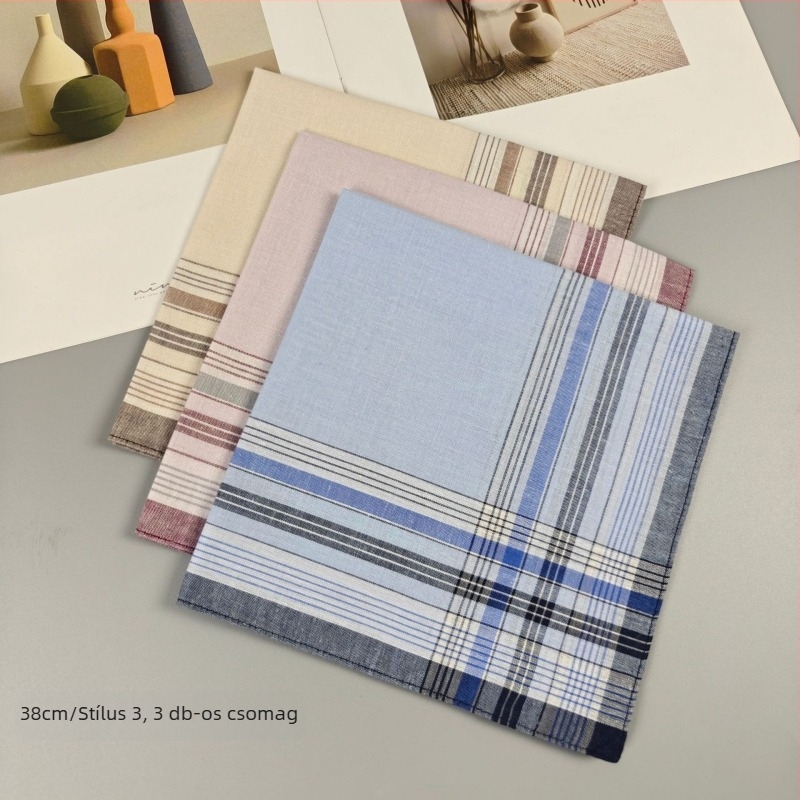 Kereszttükör Legnépszerűbb Tiszta Pamut Zsebkendő, Férfi Zsebkendő, Klasszikus Stílus Időseknek, Régi Zsebkendő