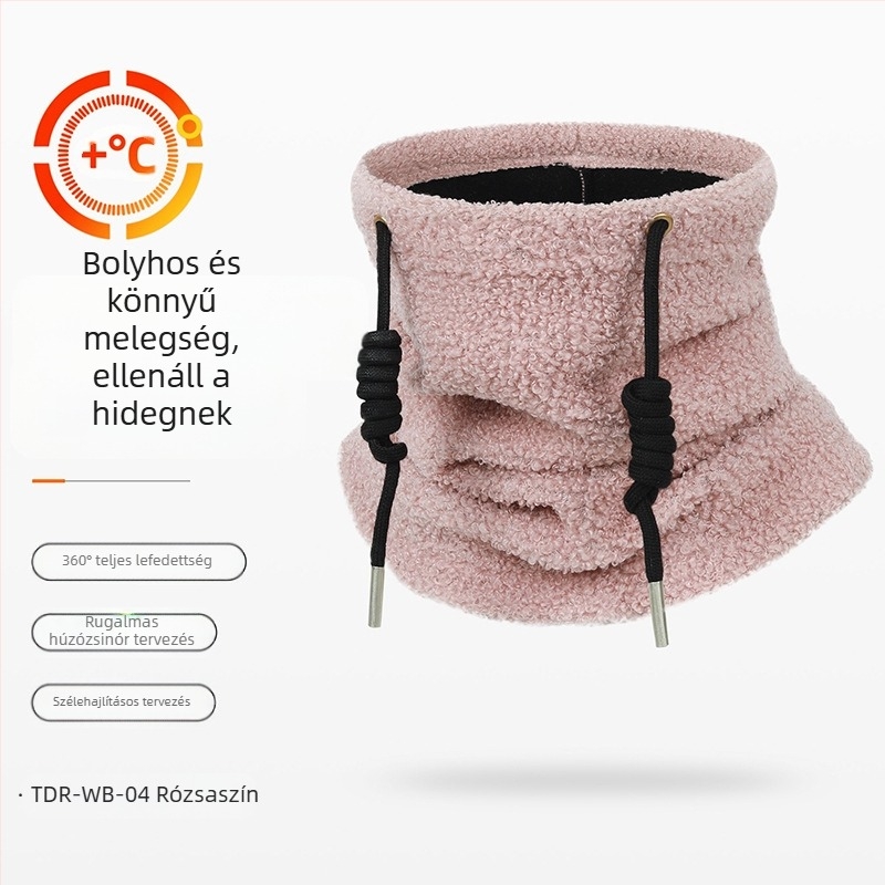 Ruidong őszi és téli szélálló síköntvény, kültéri lovaglómaszk, teljes arcvédő, meleg nyakszett, gyapjúbéléssel, hidegálló sál