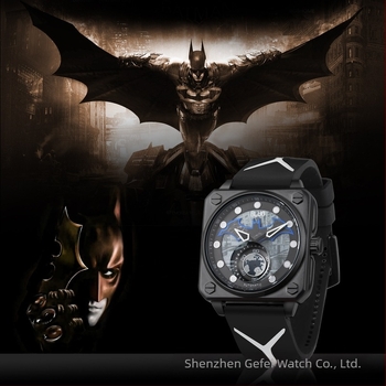 Kék Batman teljesen automata mechanikus fiú hétköznapi futóóra lány sport divatos kreatív óra