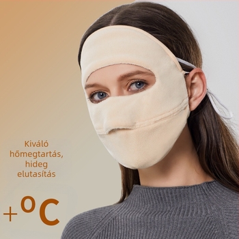Téli meleg maszk bélelt bársony vastagított szélálló hidegálló nyitott lélegző maszk teljes arcfedés kültéri sportok lovaglás
