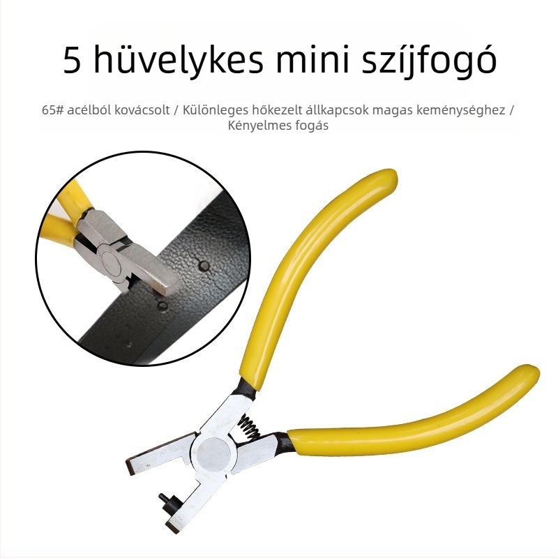 5 hüvelykes mini szíjlyukasztó fogó nyitó szorító óraszíj fogó bőr lyukasztó fogó barkács bőr nyitó szerszám