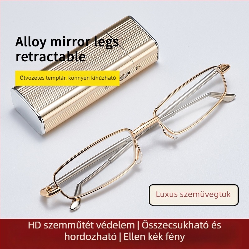 Robbanásveszélyes zsebantennás, összecsukható tremolo kis piros könyv HD szemvédelemmel, divatos, ultrakönnyű, fáradtsággátló olvasószemüveggel