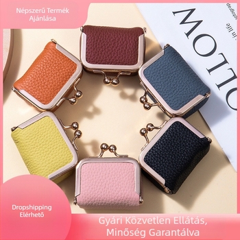 Valódi bőr kompakt arany táska gyémántgyűrű ékszertároló táska mini gyűrű nyaklánc fülbevaló ékszerdoboz érme érme pénztárca