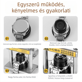 Órajavító szerszám fedélprés kézi nyomású óra kvarcóra fedélváltó elemtartó fedélnyitó speciális javítószerszám