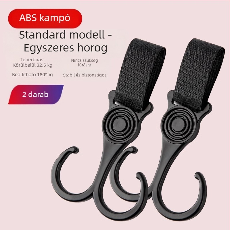 Babakocsi akasztó táskákhoz, babakocsi kiegészítőkhöz, univerzális tároláshoz