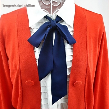 Női csipke csokornyakkendő új koreai stílusú brit akadémia stílusú hullámos pöttyös egyszínű sifon kézikötő szalag divatos masni