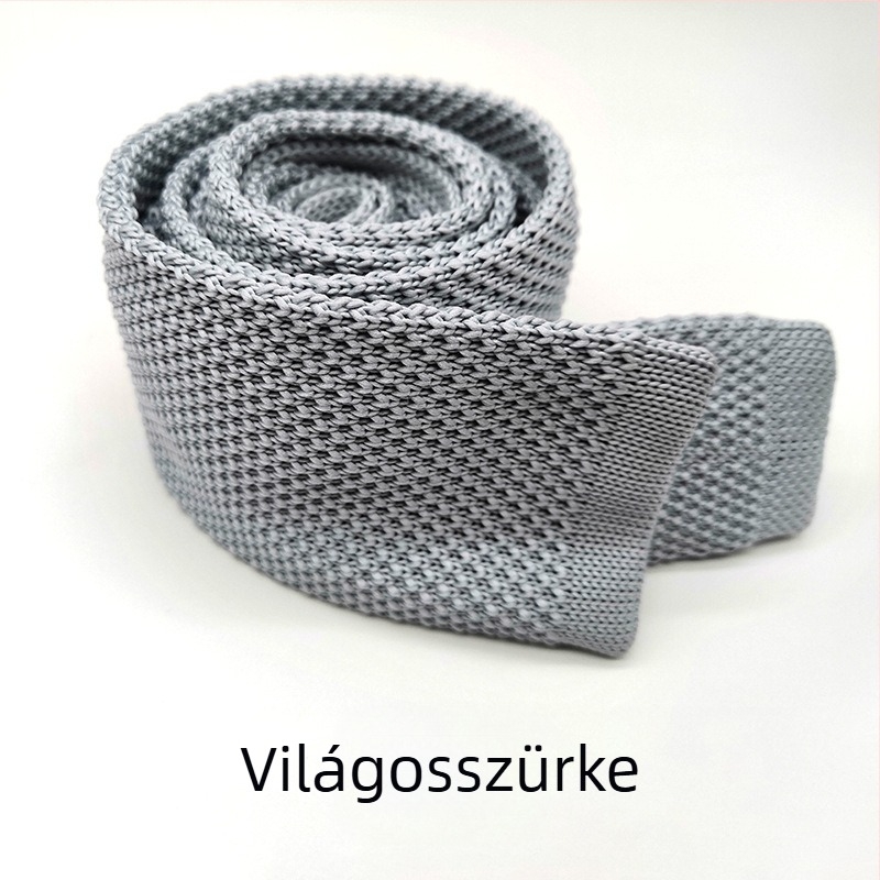 Spot supply kötött nyakkendő férfi hivatalos üzleti retro gyapjú nyakkendő kötött lapos egyszínű nyakkendő nagykereskedelemben