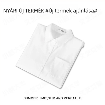 Női Kis méretű őszi-téli felső, luxus JK felsőruházat, fehér ing, lányka diákfelső fehér inggel