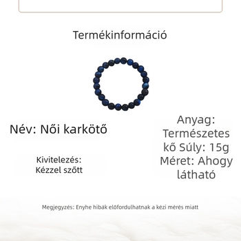 2024 Új Egyszerű Természetes Kő Gyöngyös Karkötő Vintage Kézzel Szőtt Niche Design Karkötő All-Match Karkötő Női