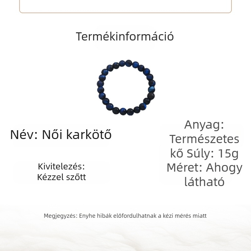 2024 Új Egyszerű Természetes Kő Gyöngyös Karkötő Vintage Kézzel Szőtt Niche Design Karkötő All-Match Karkötő Női