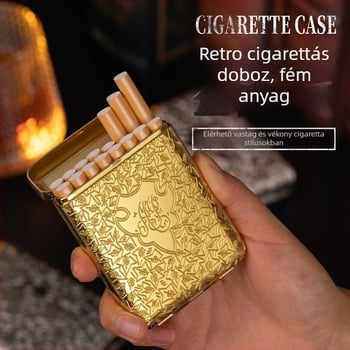 YF-852 Új Vintage Háromnyitású Cigarettatár Birmingham Bloodbath Gangster Shebir Ugyanolyan Stílusú Fém Háromnyitású Kézzel Készített