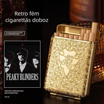 YF-852 Új Vintage Háromnyitású Cigarettatár Birmingham Bloodbath Gangster Shebir Ugyanolyan Stílusú Fém Háromnyitású Kézzel Készített