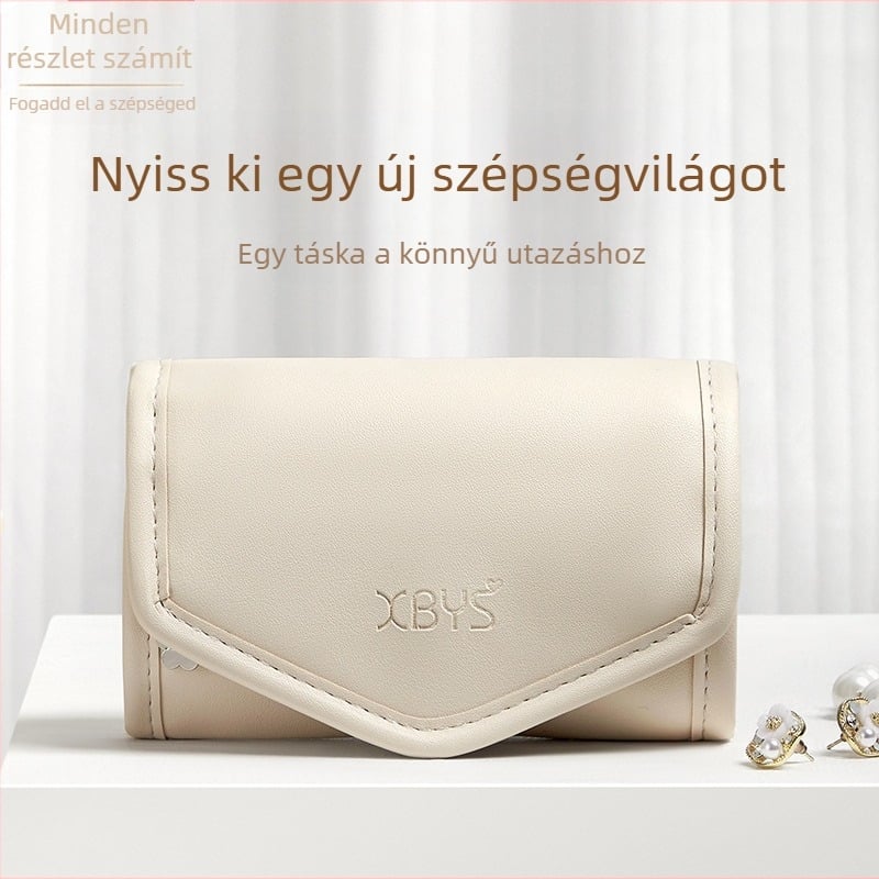 Ékszeres kozmetikai táska Női 2024 új hordozható kézitáska utazó nyaklánc fülbevaló bőrápoló mosó TPU tárolótáska