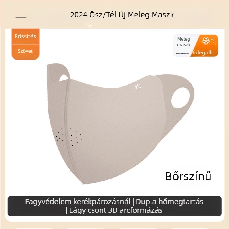 Új divatos meleg maszk mosható varrással leopárdmintás lélegző maszk 3D arcjavító arcmaszk kicsi szélálló téli lovaglás