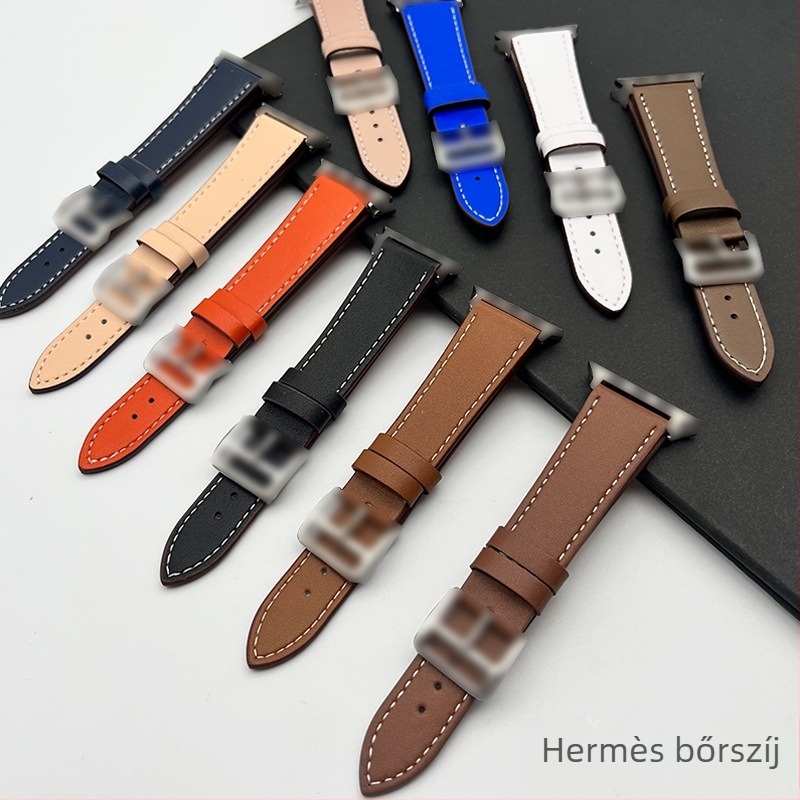 Apple S10 Watch iWatch8 Hermès Buckle bőr Apple watch753se Generation 46mm női szíjjal